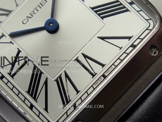 Santos Dumont 43.5mm SS F1F Best Edition Silver Dial on Blue Leather Strap Quartz