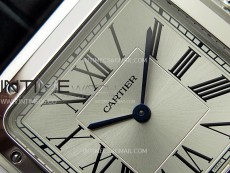Santos Dumont 43.5mm SS F1F Best Edition Silver Dial on Blue Leather Strap Quartz
