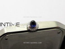 Santos Dumont 43.5mm SS F1F Best Edition Silver Dial on Blue Leather Strap Quartz
