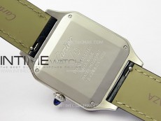 Santos Dumont 43.5mm SS F1F Best Edition Silver Dial on Blue Leather Strap Quartz