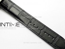 Santos Dumont 43.5mm SS/Diamonds Bezel F1F Best Edition Silver Dial on Black Leather Strap Quartz