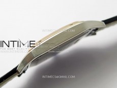 Santos Dumont 43.5mm SS/RG F1F Best Edition Silver Dial on Black Leather Strap Quartz