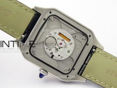 Santos Dumont 43.5mm SS/RG F1F Best Edition Silver Dial on Black Leather Strap Quartz