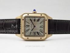 Santos Dumont 43.5mm RG F1F Best Edition Silver Dial on Brown Leather Strap Quartz
