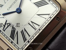 Santos Dumont 43.5mm RG F1F Best Edition Silver Dial on Brown Leather Strap Quartz