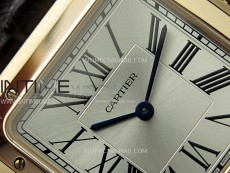 Santos Dumont 43.5mm RG F1F Best Edition Silver Dial on Brown Leather Strap Quartz