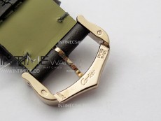 Santos Dumont 43.5mm RG F1F Best Edition Silver Dial on Brown Leather Strap Quartz