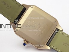 Santos Dumont 43.5mm RG F1F Best Edition Silver Dial on Brown Leather Strap Quartz
