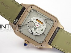 Santos Dumont 43.5mm RG F1F Best Edition Silver Dial on Brown Leather Strap Quartz