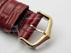 Santos Dumont 43.5mm RG F1F Best Edition Silver Dial on Red Leather Strap Quartz