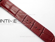 Santos Dumont 43.5mm RG F1F Best Edition Silver Dial on Red Leather Strap Quartz