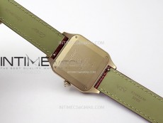 Santos Dumont 43.5mm RG F1F Best Edition Silver Dial on Red Leather Strap Quartz