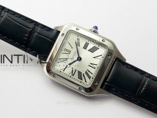 Santos Dumont 38mm SS F1F Best Edition Silver Dial on Blue Leather Strap Quartz