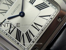 Santos Dumont 38mm SS F1F Best Edition Silver Dial on Blue Leather Strap Quartz