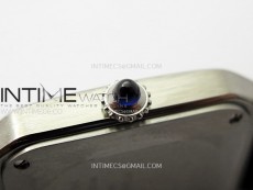 Santos Dumont 38mm SS F1F Best Edition Silver Dial on Blue Leather Strap Quartz