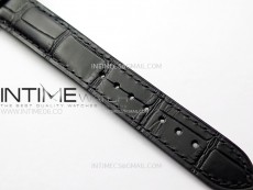 Santos Dumont 38mm SS/Diamonds Bezel F1F Best Edition Silver Dial on Black Leather Strap Quartz