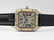 Santos Dumont 38mm SS/RG F1F Best Edition Silver Dial on Black Leather Strap Quartz