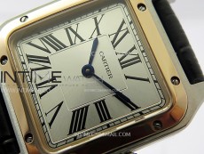 Santos Dumont 38mm SS/RG F1F Best Edition Silver Dial on Black Leather Strap Quartz