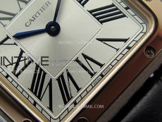 Santos Dumont 38mm SS/RG F1F Best Edition Silver Dial on Black Leather Strap Quartz