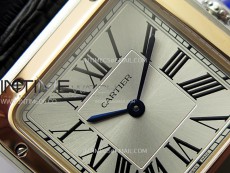Santos Dumont 38mm SS/RG F1F Best Edition Silver Dial on Black Leather Strap Quartz