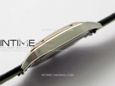 Santos Dumont 38mm SS/RG F1F Best Edition Silver Dial on Black Leather Strap Quartz