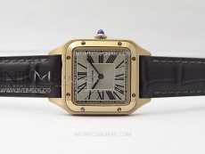Santos Dumont 38mm RG F1F Best Edition Silver Dial on Black Leather Strap Quartz