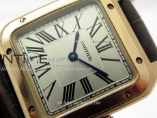 Santos Dumont 38mm RG F1F Best Edition Silver Dial on Black Leather Strap Quartz