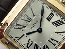 Santos Dumont 38mm RG F1F Best Edition Silver Dial on Black Leather Strap Quartz