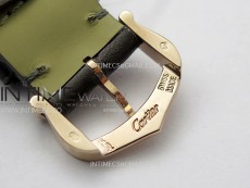 Santos Dumont 38mm RG F1F Best Edition Silver Dial on Black Leather Strap Quartz