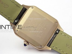 Santos Dumont 38mm RG F1F Best Edition Silver Dial on Black Leather Strap Quartz