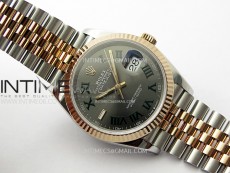 DateJust 36 SS 126231 904L SS/RG VSF 1:1 Best Edition Gray Dial Roman Markers on Jubilee Bracelet VS3235