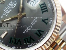 DateJust 36 SS 126231 904L SS/RG VSF 1:1 Best Edition Gray Dial Roman Markers on Jubilee Bracelet VS3235