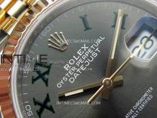 DateJust 36 SS 126231 904L SS/RG VSF 1:1 Best Edition Gray Dial Roman Markers on Jubilee Bracelet VS3235