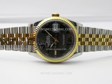 DateJust 36 SS 126233 904L SS/YG VSF 1:1 Best Edition Gray Dial Green Roman Markers on Jubilee Bracelet VS3235