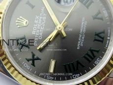 DateJust 36 SS 126233 904L SS/YG VSF 1:1 Best Edition Gray Dial Green Roman Markers on Jubilee Bracelet VS3235