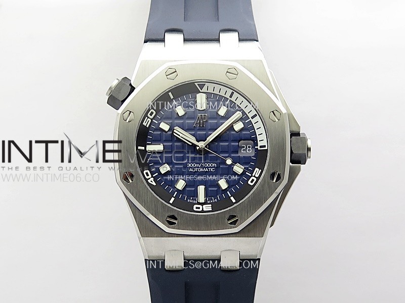 Royal Oak Offshore Diver 15720 APSF 1:1 Best Edition Blue Dial on Blue Rubber Strap SA4308 Royal Oak Offshore Diver 15720 APSF 1:1 Best Edition Blue Dial on Blue Rubber Strap SA4308