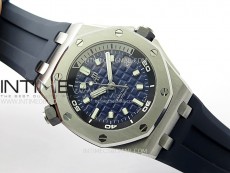 Royal Oak Offshore Diver 15720 APSF 1:1 Best Edition Blue Dial on Blue Rubber Strap SA4308