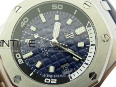 Royal Oak Offshore Diver 15720 APSF 1:1 Best Edition Blue Dial on Blue Rubber Strap SA4308