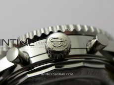 Navitimer B01 43mm SS BLSF 1:1 Best Edition RG Dial Black Subdial On Black Leather Strap A7750