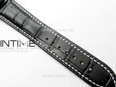 Navitimer B01 43mm SS BLSF 1:1 Best Edition RG Dial Black Subdial On Black Leather Strap A7750
