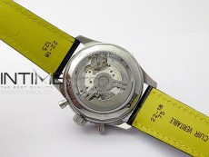 Navitimer B01 43mm SS BLSF 1:1 Best Edition RG Dial Black Subdial On Black Leather Strap A7750