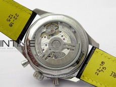 Navitimer B01 43mm SS BLSF 1:1 Best Edition RG Dial Black Subdial On Black Leather Strap A7750