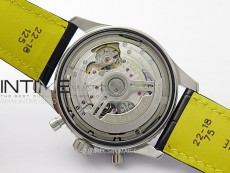 Navitimer B01 43mm SS BLSF 1:1 Best Edition RG Dial Black Subdial On Black Leather Strap A7750