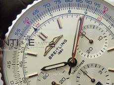 Navitimer B01 43mm SS BLSF 1:1 Best Edition White Dial On Brown Leather Strap A7750