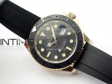 Yacht-Master 126655 Weight RG/Tungsten Gold ARF 1:1 Best Edition Black Ceramic Bezel on Oysterflex Rubber Strap VS3235