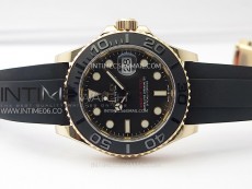 Yacht-Master 126655 Weight RG/Tungsten Gold ARF 1:1 Best Edition Black Ceramic Bezel on Oysterflex Rubber Strap VS3235