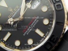 Yacht-Master 126655 Weight RG/Tungsten Gold ARF 1:1 Best Edition Black Ceramic Bezel on Oysterflex Rubber Strap VS3235