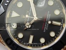 Yacht-Master 126655 Weight RG/Tungsten Gold ARF 1:1 Best Edition Black Ceramic Bezel on Oysterflex Rubber Strap VS3235