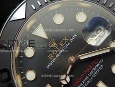 Yacht-Master 126655 Weight RG/Tungsten Gold ARF 1:1 Best Edition Black Ceramic Bezel on Oysterflex Rubber Strap VS3235
