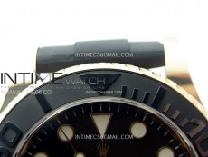 Yacht-Master 126655 Weight RG/Tungsten Gold ARF 1:1 Best Edition Black Ceramic Bezel on Oysterflex Rubber Strap VS3235